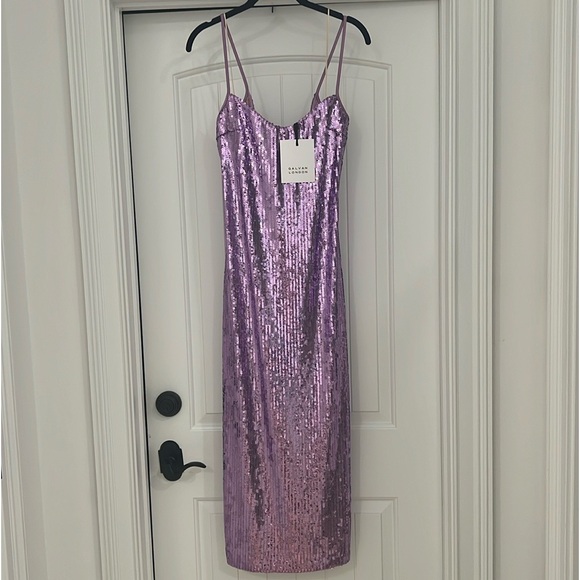 INCREDIBLE! NWT “Galvan London” Berlin Bustier Sequined Dress in Purple! Size 6 - Picture 7 of 16